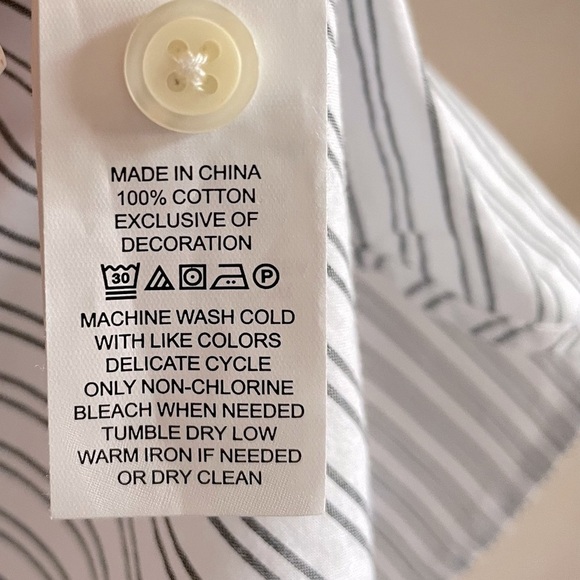 Kate Spade Embroidered Ruffle Blouse White Blue Stripe Cotton Top XS Women’s - Picture 6 of 12